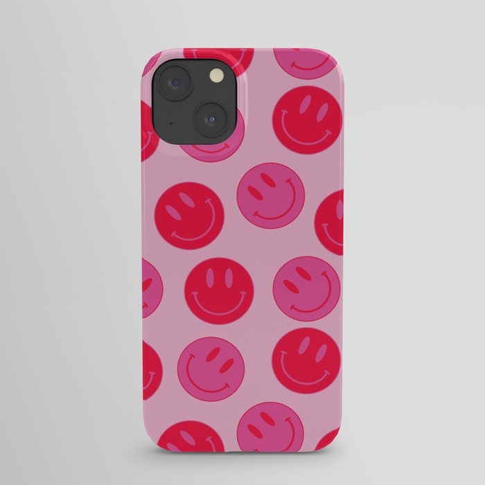 Large Pink and Red Vsco Smiley Face Pattern - Preppy Aesthetic Water Bottle  by Aesthetic Wall Decor by SB Designs