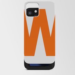 Letter W (Orange & White) iPhone Card Case