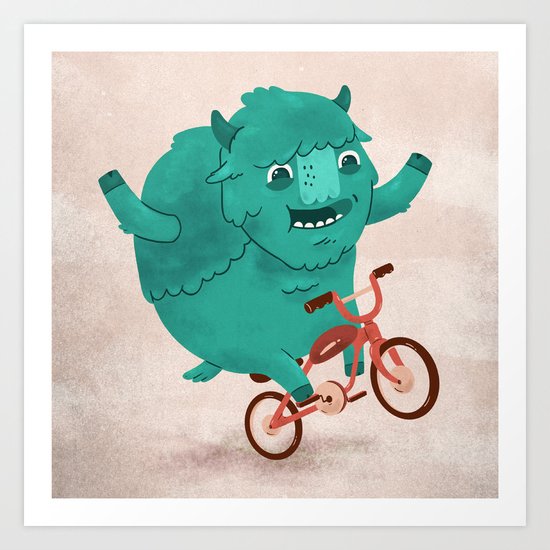 Bicycle Buffalo Art Print