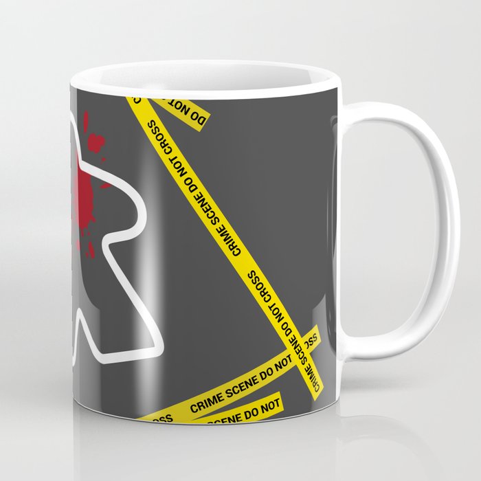 Dead Meeple Crime Scene Coffee Mug