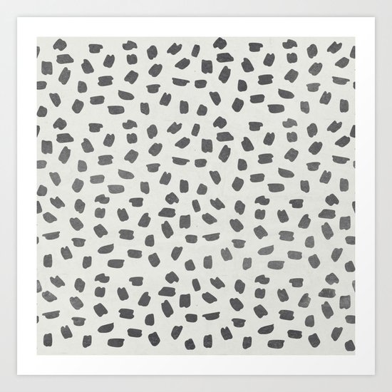 Simply Ink Splotch Green Tea on Lunar Gray Art Print