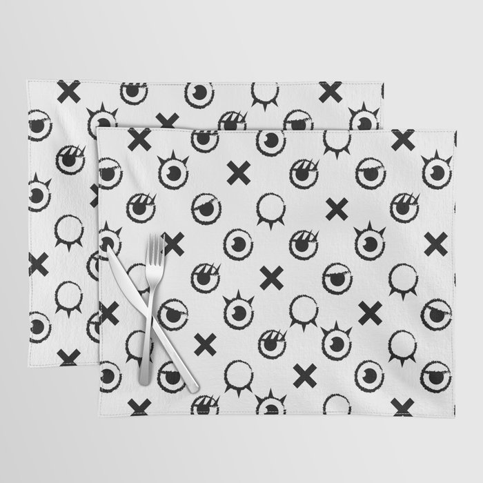 Tic-tac-toe eye expressions Placemat