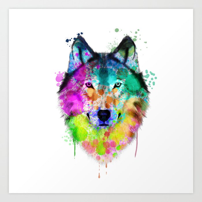 Wolf Watercolor, Wolf Painting, Wolf Portrait, Wolf art, Wolf ...