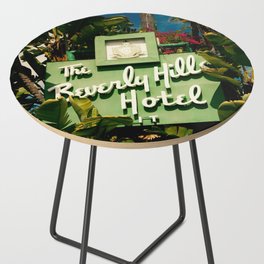 Classy Beverly Hills Hotel Mid Century Modern Neon Sign Side Table
