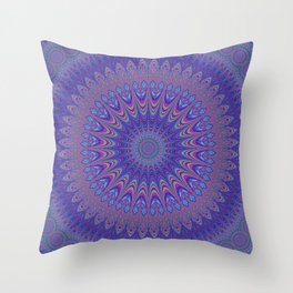 Purple mandala Throw Pillow
