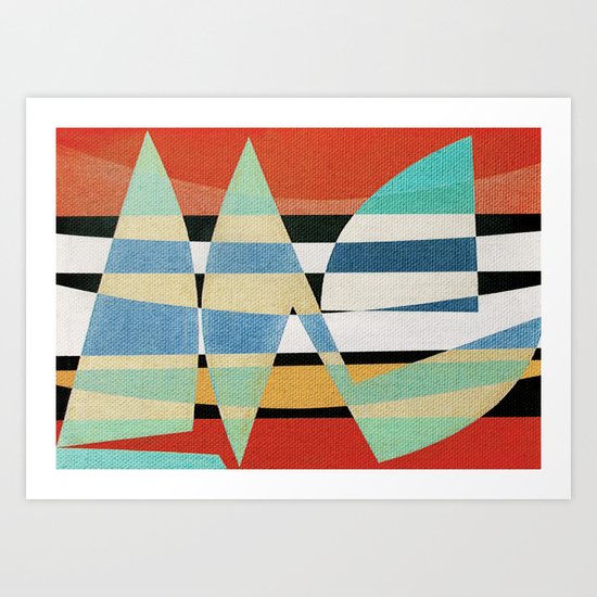 Sailing on a Raging Sea Art Print