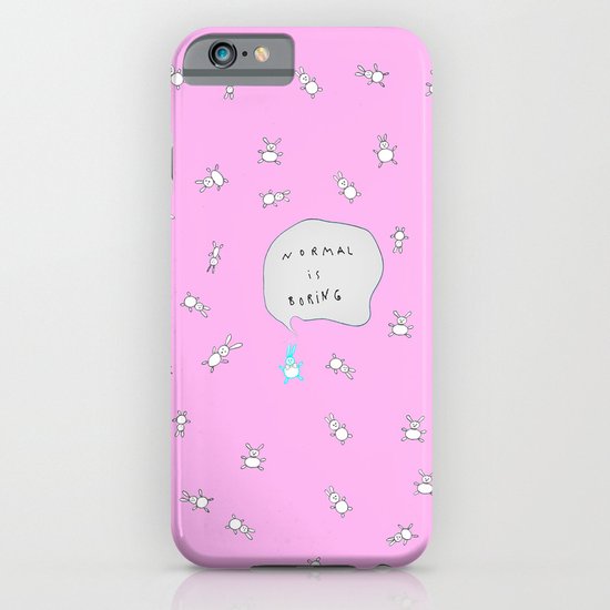 NORMAL IS BORING PINK iPhone & iPod Case