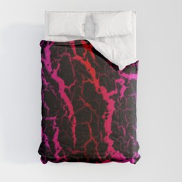 Cracked Space Lava - Pink/Red Comforter