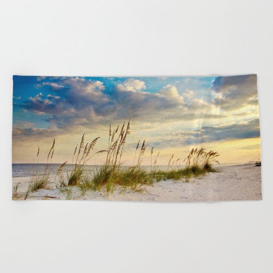 Sea Oats Beach Sunset Beach Towel