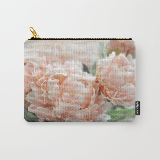 Peach Peonies Carry-All Pouch