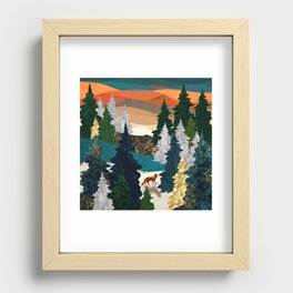 Amber Fox Recessed Framed Print