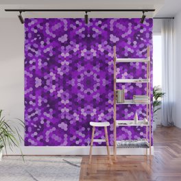 Purple Kaleidoscope Hexagons Wall Mural