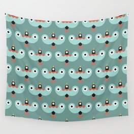 Scandinavian Bird Turquoise and Black   Wall Tapestry