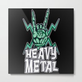 Heavy Metal Metal Print | Emotions, Motorcycle, Guitar, Music, Metal, Metalband, Artist, Punk, Woman, Rockmusic 