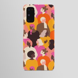 Female diverse faces pink Android Case