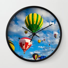 Vibrant Hot Air Balloons Wall Clock