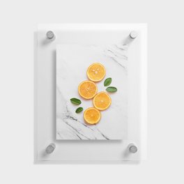 Fresh Orange Slices Floating Acrylic Print