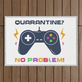 Quarantine NO PROBLEM (Gamer Design) Outdoor Rug