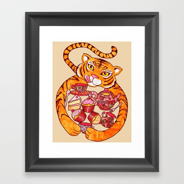 Tiger's Tea Framed Art Print