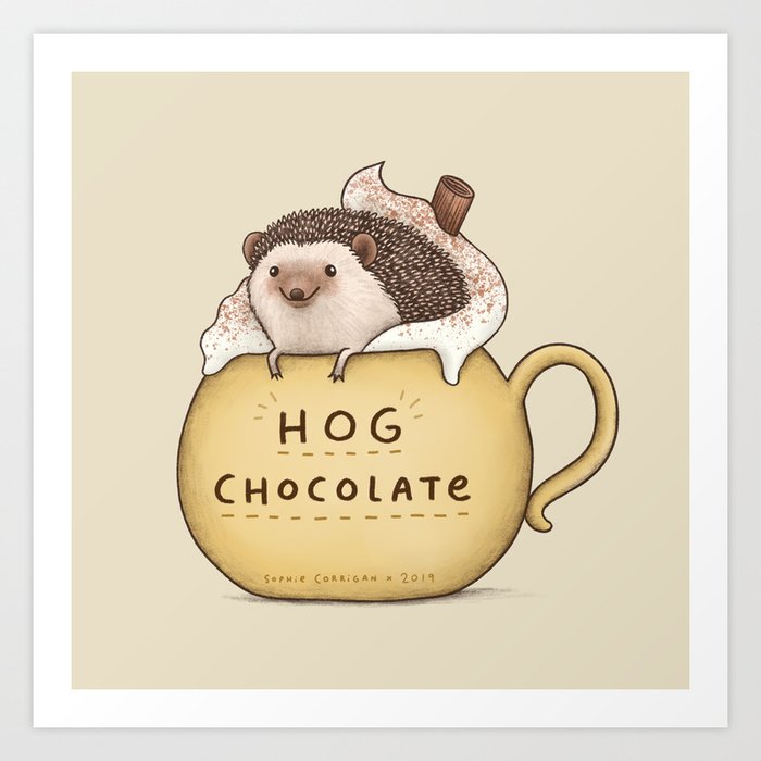 Hog Chocolate Art Print