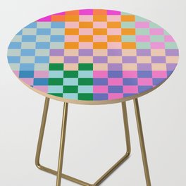 Checkerboard Collage Side Table
