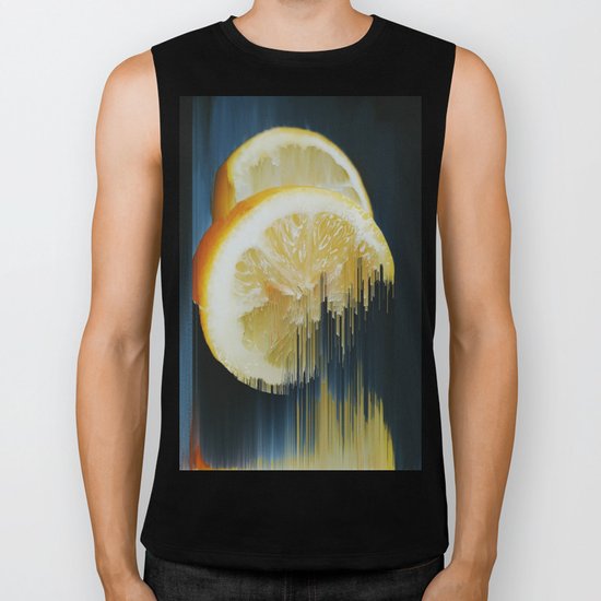 Lemony Good Glitch Biker Tank