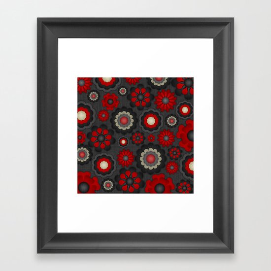 Dark Romance Floral Framed Art Print