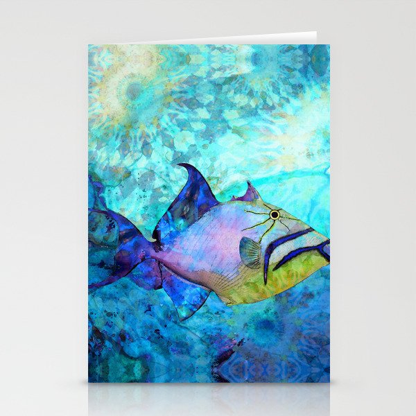 Colorful Tropical Fish Art - Sea Queen Stationery Cards