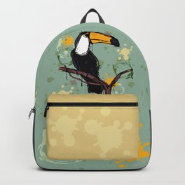 Toucan watercolor sketch Backpack