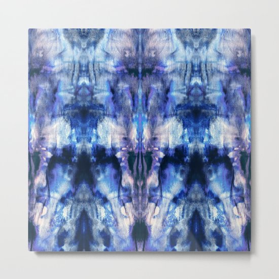 Blue Lagoon Tie-Dye Metal Print