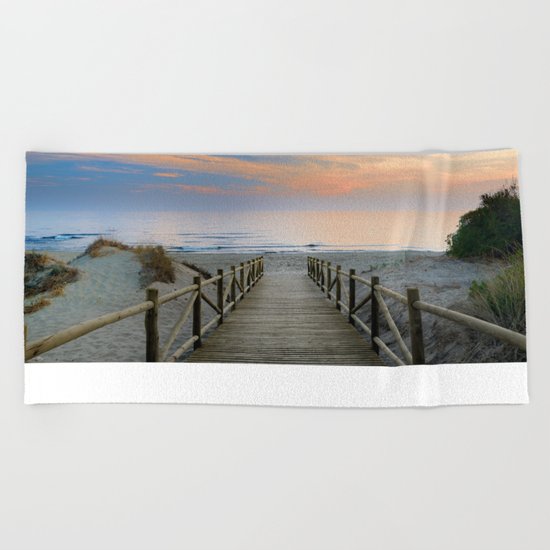 The path..., the beach.... "Artola". Beach Towel