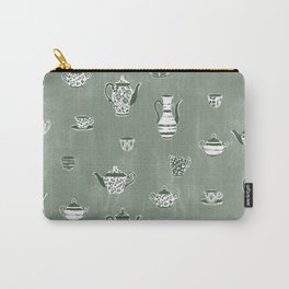 Sage Green Tea Party Carry-All Pouch