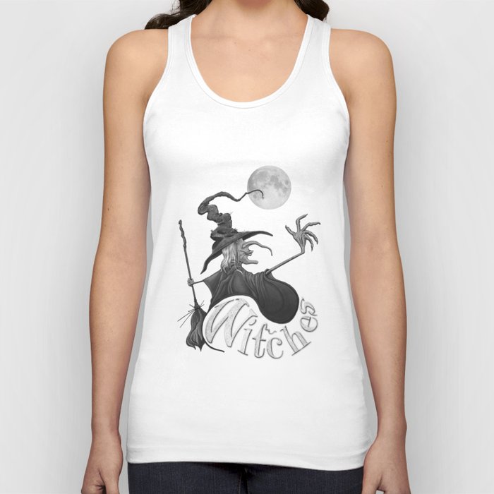 Black and White Witch Tank Top