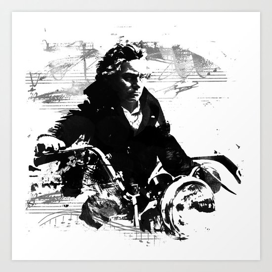 Beethoven Motorcycle Art Print