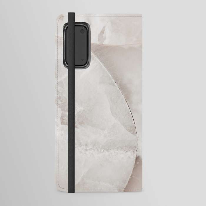 Beige Marble Texture Android Wallet Case
