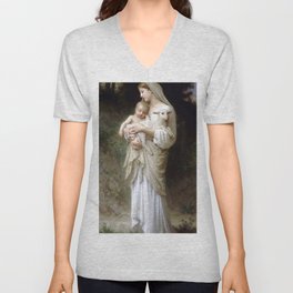 William-Adolphe Bouguereau "L'Innocence (Innocence)"(1893) V Neck T Shirt