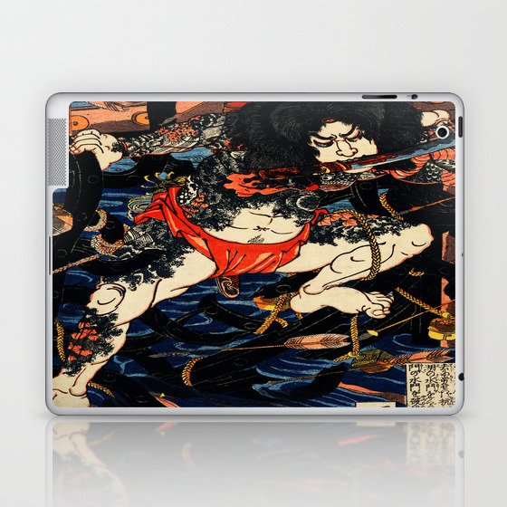 The Tattooed Samurai Traditional Japanese Character Laptop & iPad Skin
