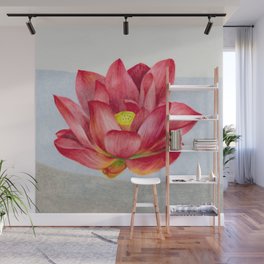 Blooming peach lotus 3 Wall Mural