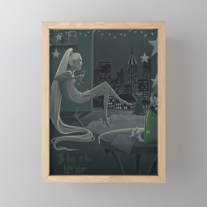 Time is a Human Construct Anyway Framed Mini Art Print