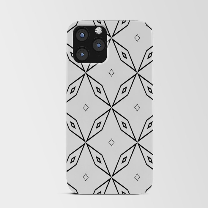 Black and White Minimalistic Pattern iPhone Card Case