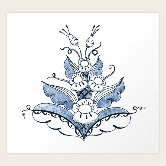 Scandi Kurbits Art Print