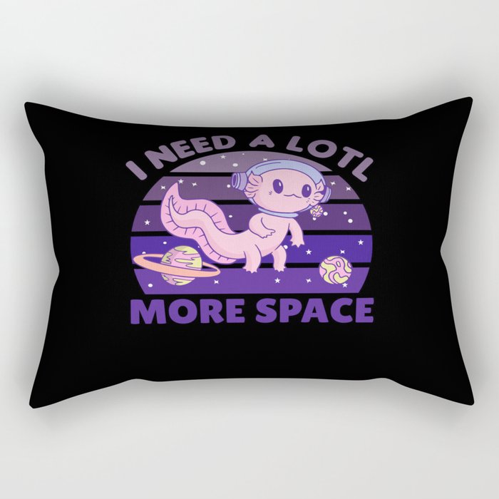 Axolotl I Need A Lotl More Space Astronaut Rectangular Pillow