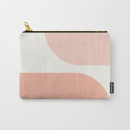 Modern Minimal Arch Abstract XXXI Carry-All Pouch | Nature, Bohemian, Vintage, Kids, Retro, Minimalism, Mid Century Modern, Mid Century, Boho, Pink 