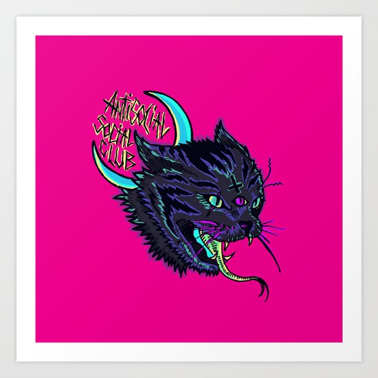 antisocial club Art Print