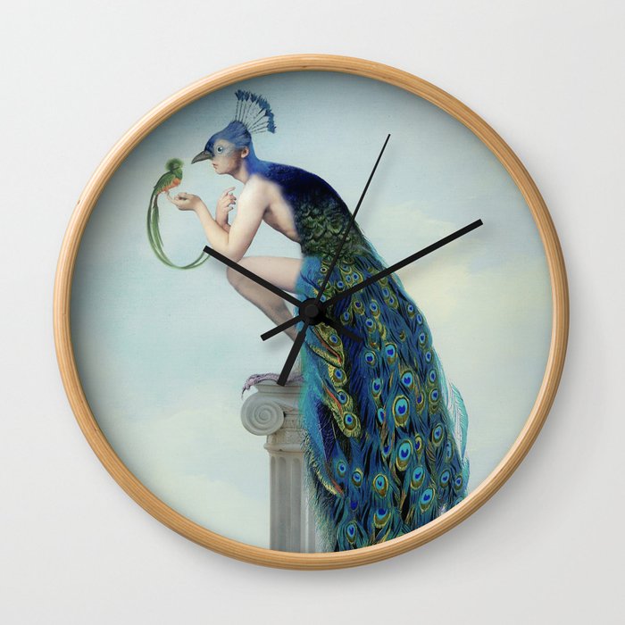 Secrets And Feathers Wall Clock
