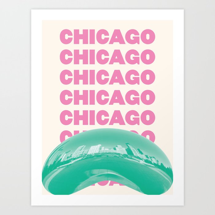 Chicago Bean Art Print
