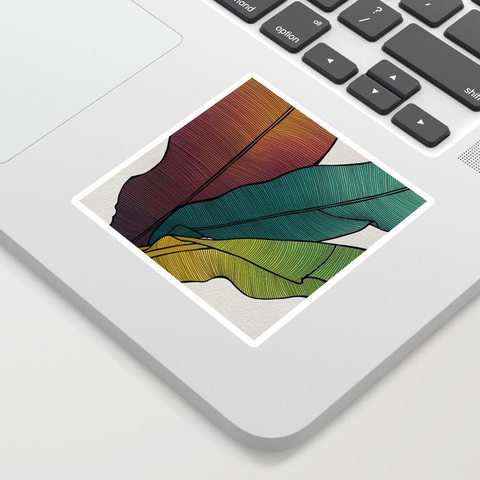 Exotic Colorful Leaves No. 3 Sticker