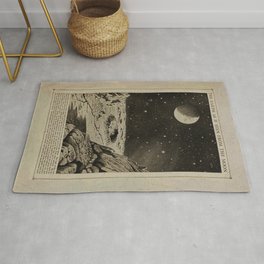 The Earth As If Seen From The Moon (1912) Area & Throw Rug