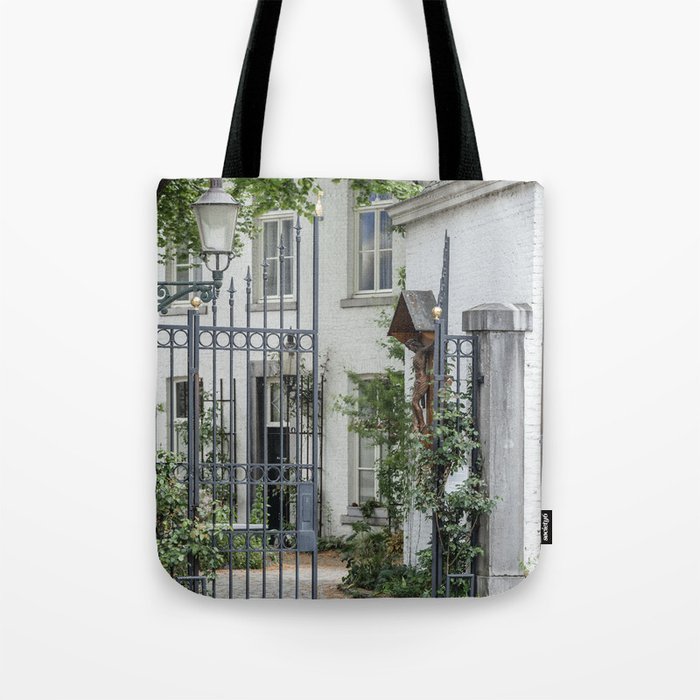 Courtyard of White Buildings Maastricht Netherlands Tote Bag