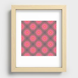 Stylised Gum Blossom Flowers Recessed Framed Print